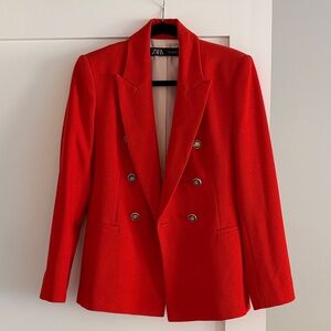 Zara Women's Bold Red Blazer